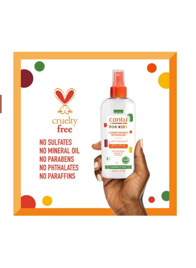 Cantu For Kids Conditioning Detangler 177ml – Softens & Detangles | With Shea Butter, Coconut Oil & Honey - Image 3